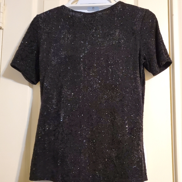 Susan Lawrence black shimmery top - Picture 4 of 8